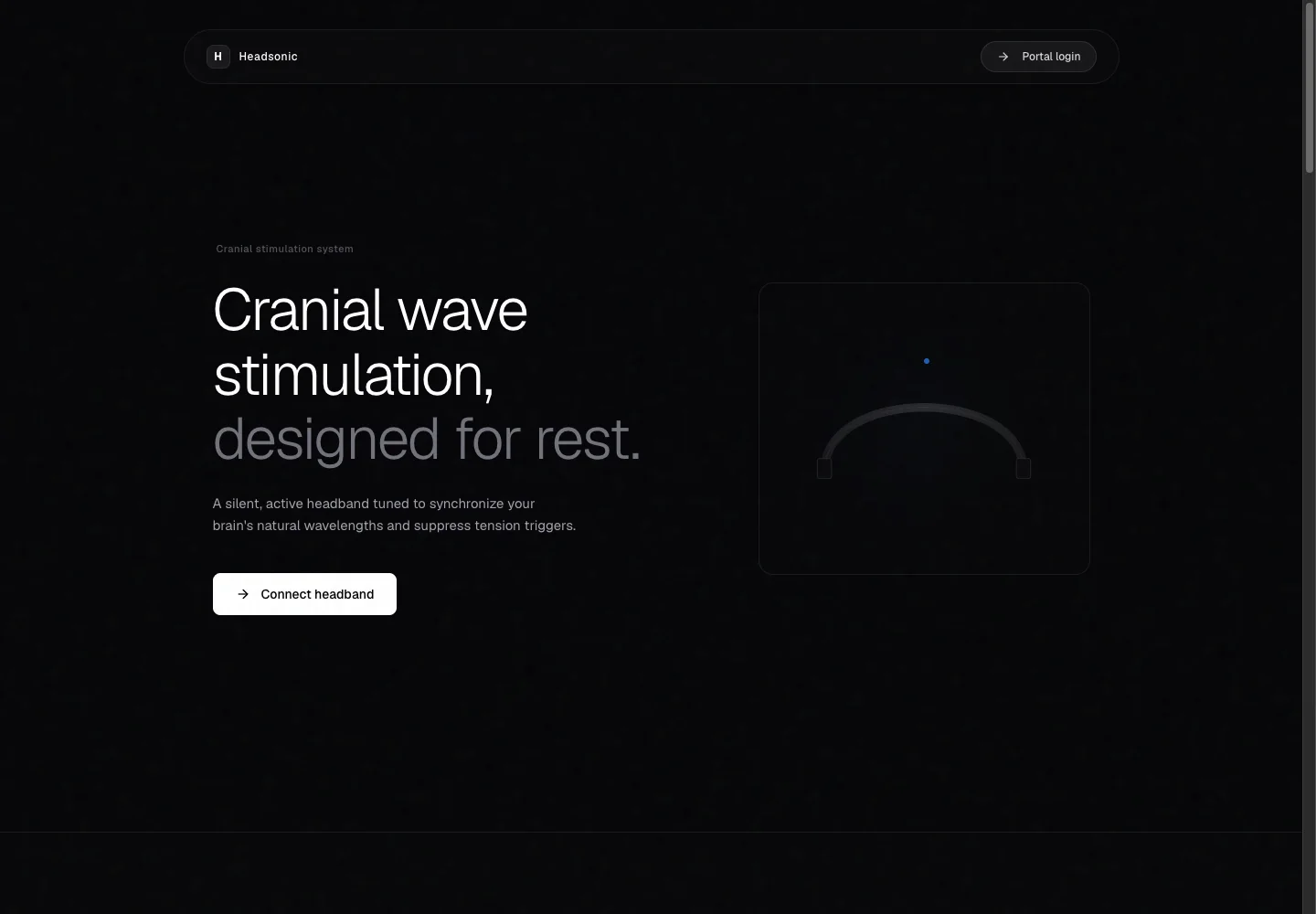 HeadSonic wearable product website