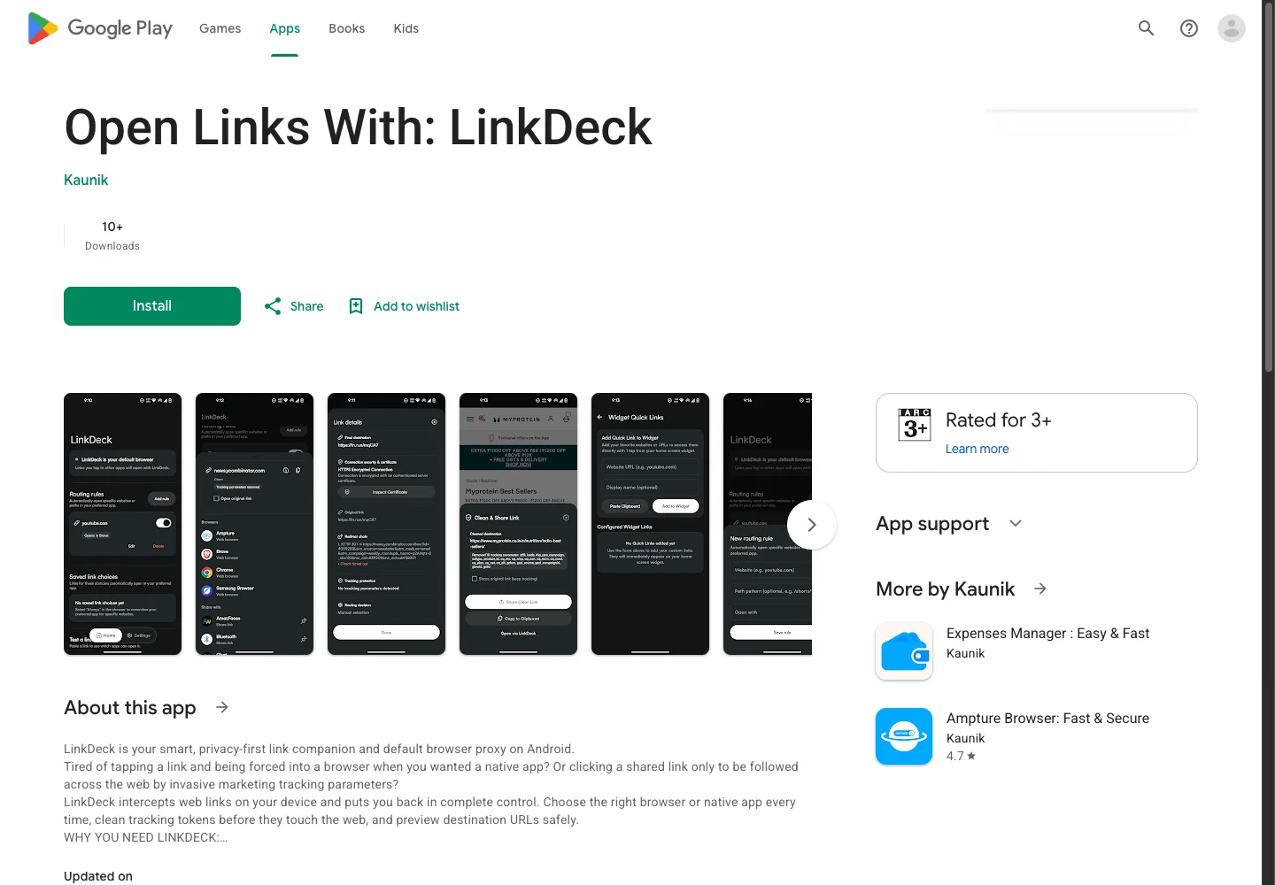 LinkDeck Android app on Google Play